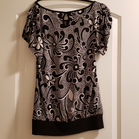 Black and white Carole Little shirt - Picture 2 of 2